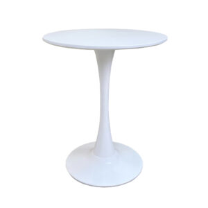 โต๊ะกาแฟทรงกลม สไตล์โมเดิร์น ขนาด60*74cm สีขาว