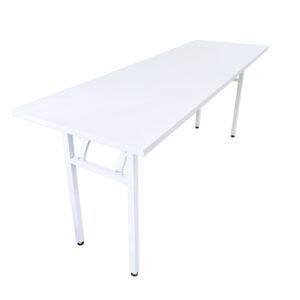 โต๊ะพับอเนกประสงค์ 2 ชั้น ขนาด180*60*75cm สีขาว