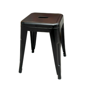 เก้าอี้เหล็กแบบเตี้ย 30*30*45 cm[C-505] สีดำ